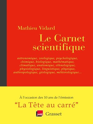 cover image of Le Carnet scientifique